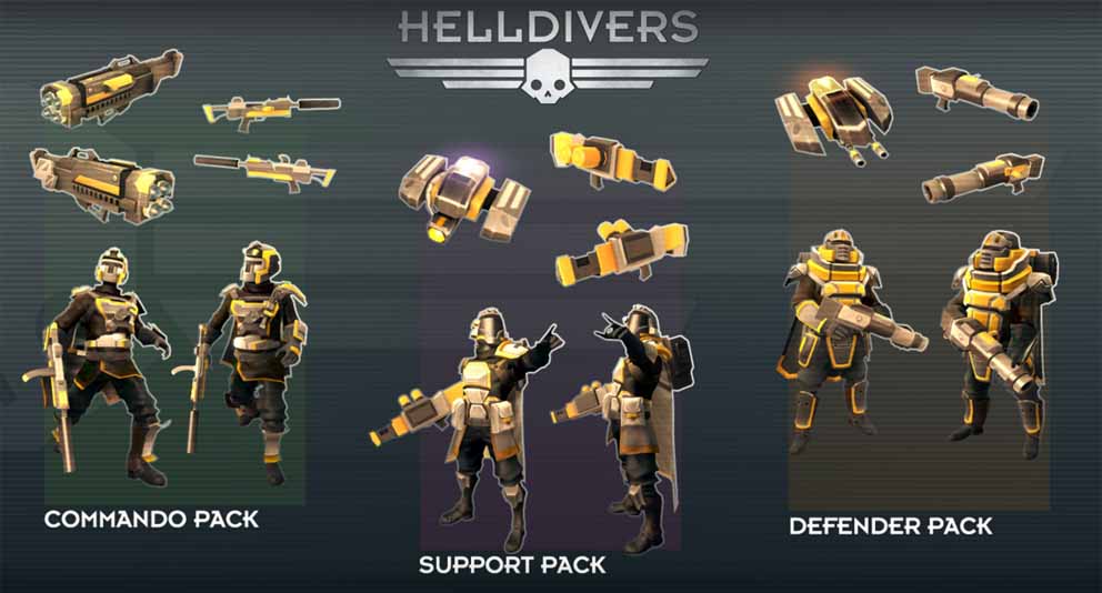 Выбор оружия в игре Helldivers 