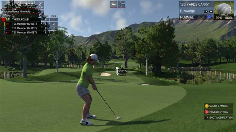 Играть онлайн Игра гольф